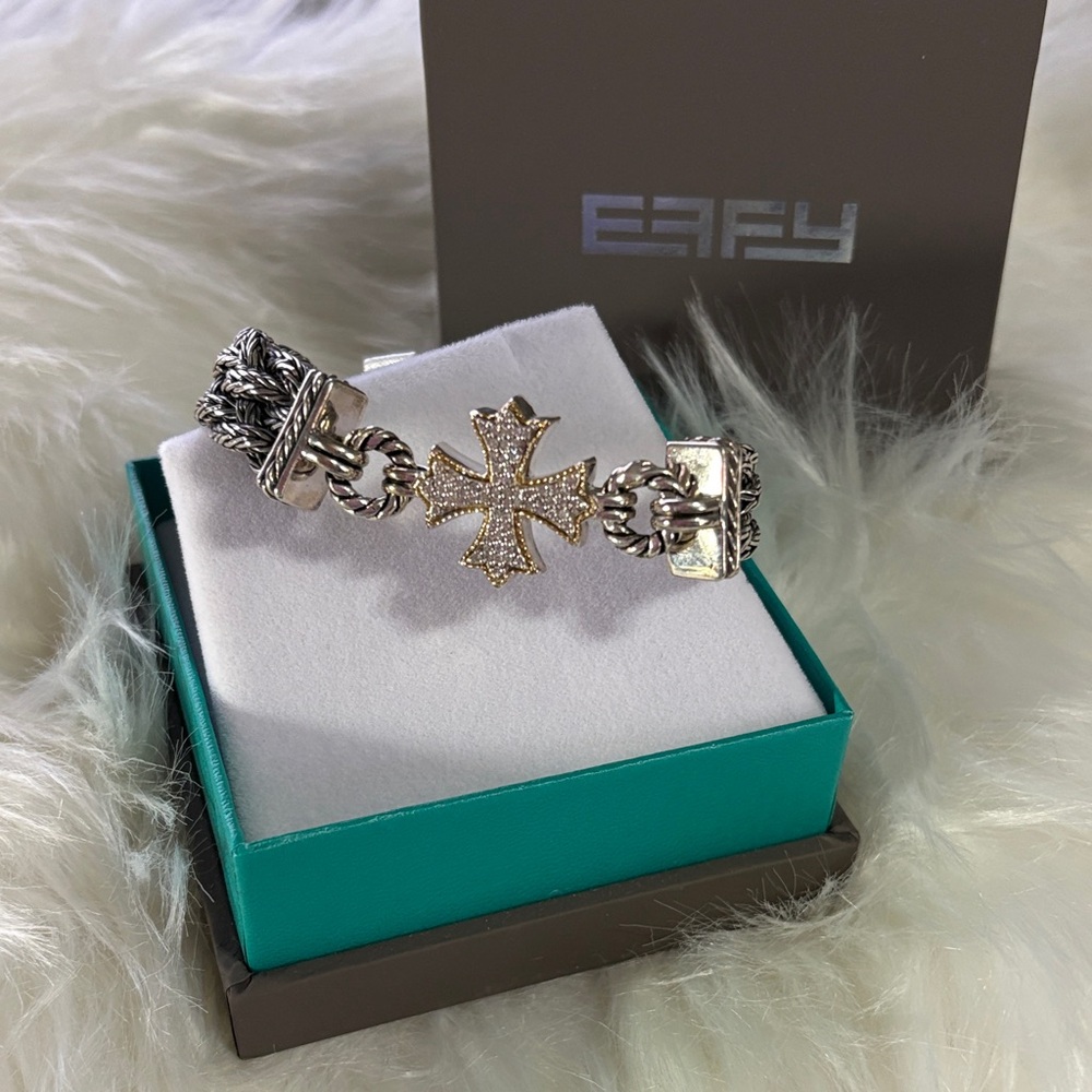 Effy Silver Bracelet with Cross Design